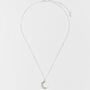 Silver Nightshade Moon Pendant Necklace, thumbnail 5 of 8