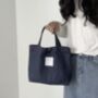 Daisy Floral Cream Canvas Lunch Picnic Handbag Gift For Her, thumbnail 2 of 8
