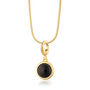 18ct Gold Black Onyx Protection Touchstone Necklace, thumbnail 3 of 7
