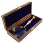Mother Of Pearl Brass Magnifying Glass With Wooden Box, thumbnail 4 of 10