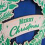 Screenprinted Foliage Wooden Christmas Wreath, thumbnail 5 of 7