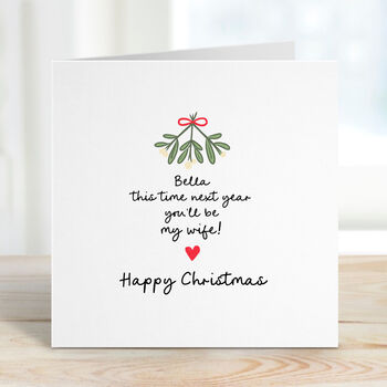 Fiancé Or Fiancée Christmas Card This Time Next Year…, 3 of 6