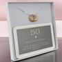 50th Birthday Sterling Silver Ring Necklace, thumbnail 1 of 9