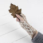 Leopard Knitted Wristwarmers, thumbnail 4 of 12