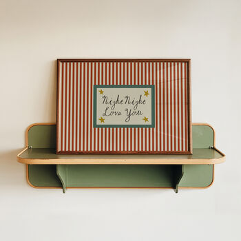 Night Night Love You Striped Bedroom Print, 8 of 11