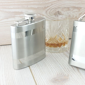 Personalised Satin Contrasting Hip Flask, 3 of 6