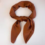 Rust Colour Silky Square Scarf, thumbnail 1 of 3