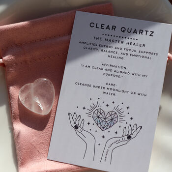 Clear Quartz Polished Heart For Energy And Clarity, 2 of 4