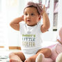 Organic Cotton Daddy’s Little Golfer Baby Onesie, thumbnail 3 of 6