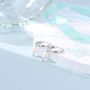 Sterling Silver Genuine Oval Pearl With Skinny Hoop Earrings, thumbnail 4 of 11
