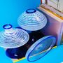 Handmade Supporto Blu Low Glass Pedestal Bowl, thumbnail 3 of 5