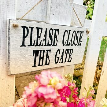 Personalised Wooden Garden Gate Sign, 2 of 8