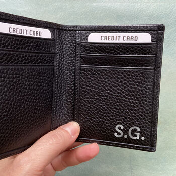 Personalised Leather Wallet, Anniversary Gift, 3 of 12