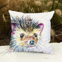 Inky Hedgehog Outdoor Cushion For Garden Furniture, thumbnail 2 of 9
