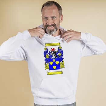 Personalised Hoodie With Small Coat Of Arms, 3 of 11