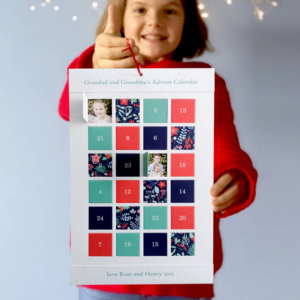 Personalised Photo Advent Calendar For Grandparents, 1 of 6