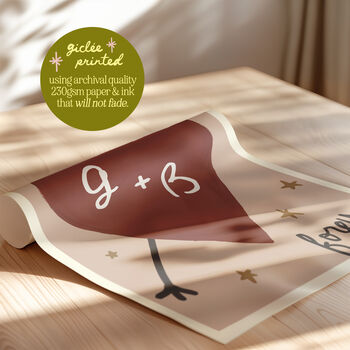 Personalised Forever Heart Couple's Initials Print, 7 of 11
