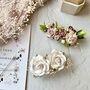 Dusty Rose And Blush Pink Floral Hair Clip, thumbnail 9 of 9