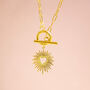 Sunburst Heart T Bar Necklace, thumbnail 1 of 10