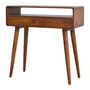 Modern Curved Chestnut Console Table, thumbnail 6 of 12