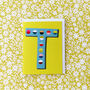 Mini T Alphabet Card, thumbnail 4 of 5