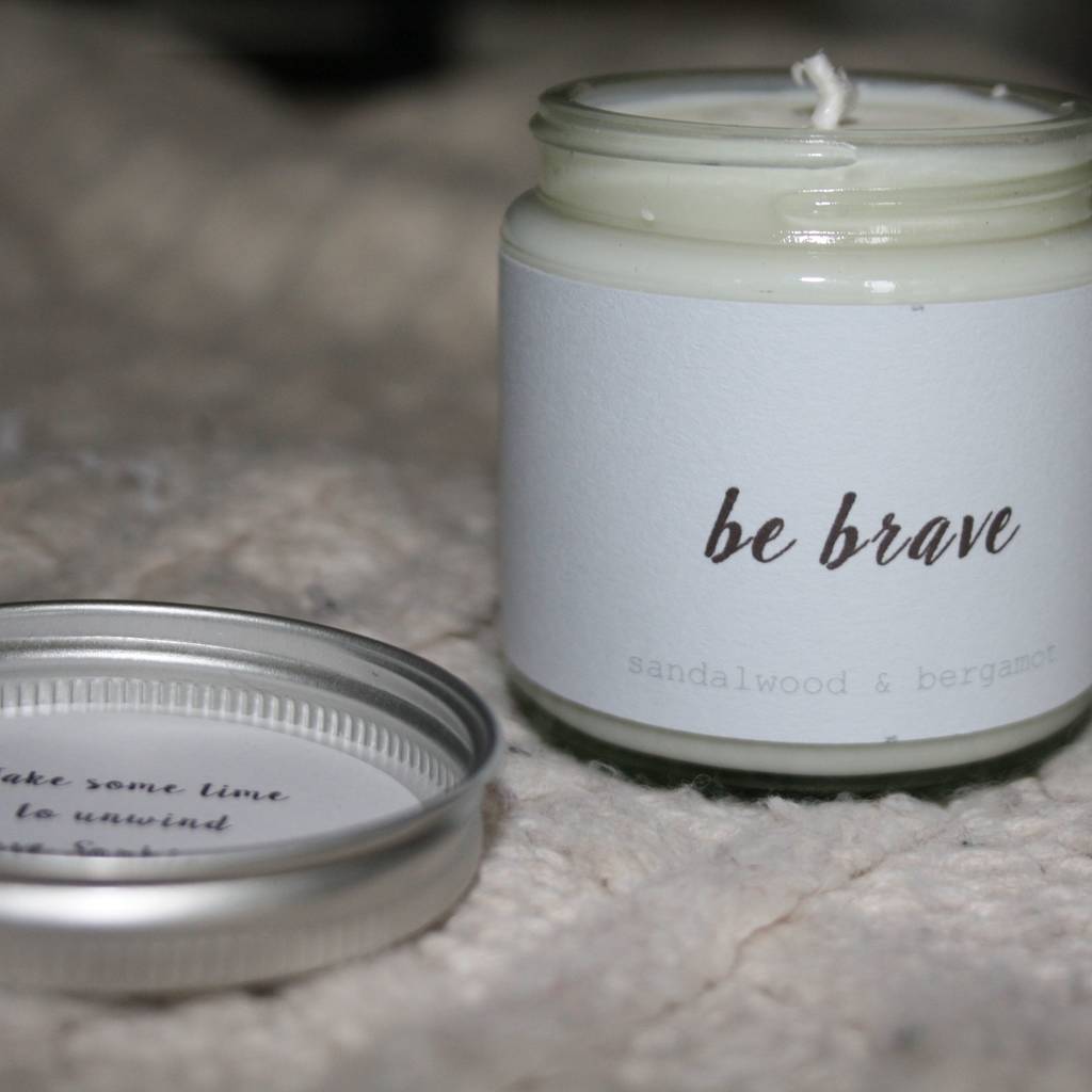 Personalised Be Brave Secret Message Scented Candle, 1 of 4