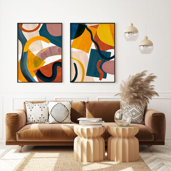 Abstract Shapes Painted Art Print, 4 of 11