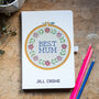 Cross Stitch 'Best Mum' Personalised Notebook, thumbnail 3 of 7