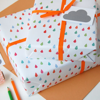 Raindrop Eco Friendly Wrapping Paper Set, 5 of 8