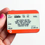 Personalised Train Ticket Anniversary Keyring, thumbnail 2 of 3