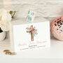 Floral Cross Christening Or Baptism Money Box, thumbnail 2 of 3