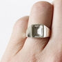 Phantom Emerald Signet Ring Silver, thumbnail 2 of 8