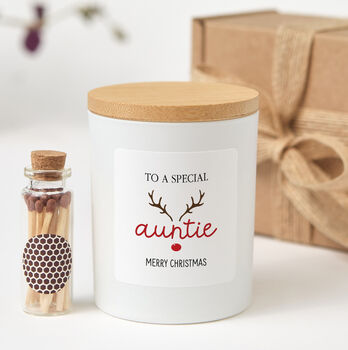 Personalised Christmas Candle Gift For Auntie, 3 of 12