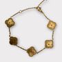 18 K Gold Plated Four Leaf Clover Bracelet, thumbnail 1 of 7