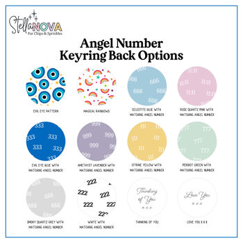 Angel Number Personalised Name Keyring. Carry The Signs. Align With The Vibes, 2 of 2