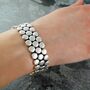 Solid Sterling Silver Chunky Scales Bracelet, thumbnail 2 of 4