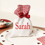 Set Of Four Drawstring Personalised Christmas Gift Bags, thumbnail 1 of 6