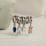 Sterling Silver Birthstone Charm Necklace, thumbnail 1 of 10