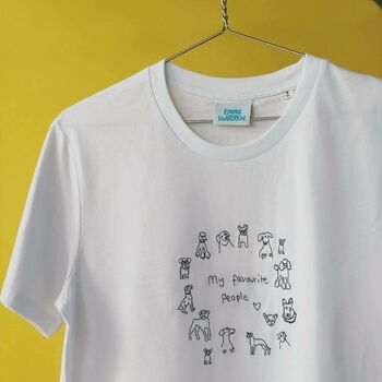 Embroidered My Favourite People Dog T Shirt, 4 of 4