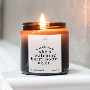 Watching Harry Potter Again Candle Gift, Harry Potter Decor, 4 of 12