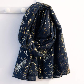 Shimmering Gold Star Constellation Scarf, 8 of 12