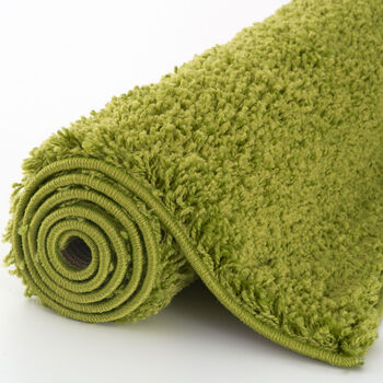 The Rugs Plain Green Shaggy Rug, 10 of 12