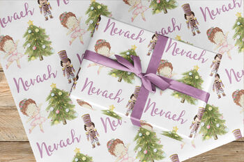 Nutcracker Personalised Christmas Wrapping Paper 683, 3 of 5