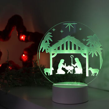 Christmas Nativity Scene LED Light Decoration, 4 of 8