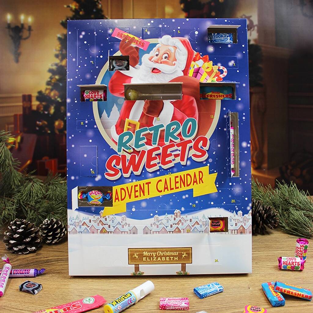 Personalised Retro Sweets Advent Calendar, 1 of 3