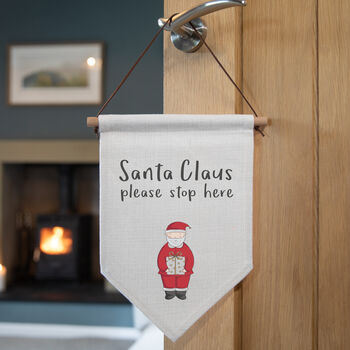 Stop Here Personalised Christmas Flag, 4 of 4