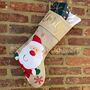 Hessian Santa Stocking, thumbnail 1 of 3