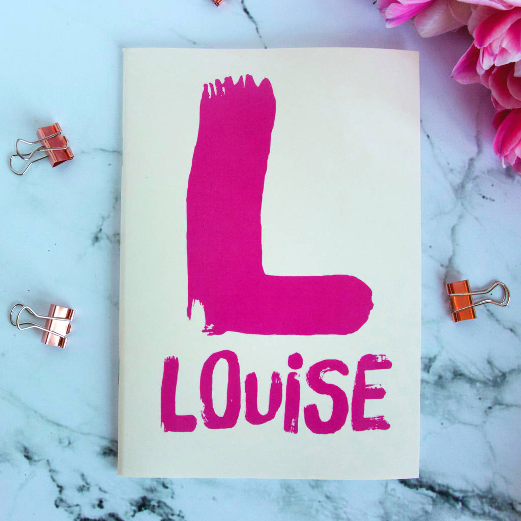 personalised lipstick writing name notebook by snapdragon