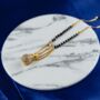 Indian Gold Plated Black Bead Mangalsutra Necklace, thumbnail 5 of 5