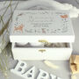 Personalised New Baby Boy Animal Wooden Memory Box, thumbnail 5 of 6